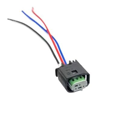 Imagem de SSXLSMYXGS 1/5/10/20 conjuntos de chicote de fios do sensor de estacionamento de 3 pinos 2-967642-1 1J0 972 483 A 8E0971934 cabo à prova d'água para carro SSXLSMYXGS(3p female B,5 sets)