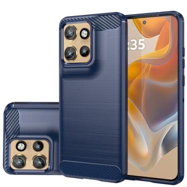 Imagem de Gufuwo Capa para Motorola Edge 50 Neo/Edge 60 Neo/Moto S50/Moto ThinkPhone 25, Capa de telefone fina de fibra de carbono TPU capa protetora antiarranhões à prova de choque para Motorola Edge 50 Neo