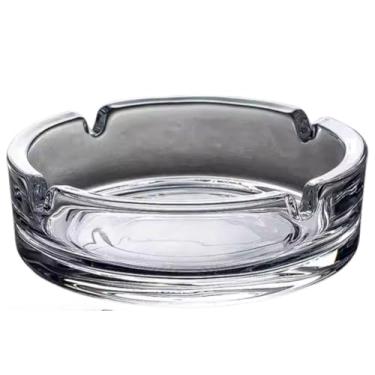 Imagem de Cinzeiro de Vidro Transparente Redondo – Para Mesa de Bar, Restaurante ou Casa(2)
