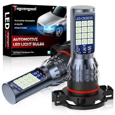 Imagem de Teguangmei PSX24W 2504 Lâmpadas de neblina LED, 3500LM 12-24V 24LED 3030SMD Chips 12276 Luz de neblina de carro DRL, azul gelo, 2 peças