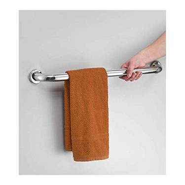 Imagem de Barras de apoio, corrimãos para banheiras e chuveiros, aço inoxidável cromado polido, suporte deslizante para banheiro, criança idosa, vaso sanitário/prata/40 cm