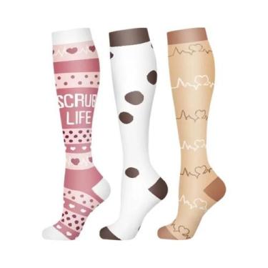 Imagem de Meias De Compressão Masculinas 3/6 Pares Para Esportes Ao Ar Livre, Ci