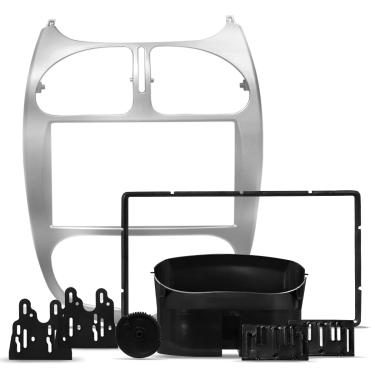 Imagem de Moldura de Painel 7 Polegadas Peugeot 206 2001 a 2010 Prata