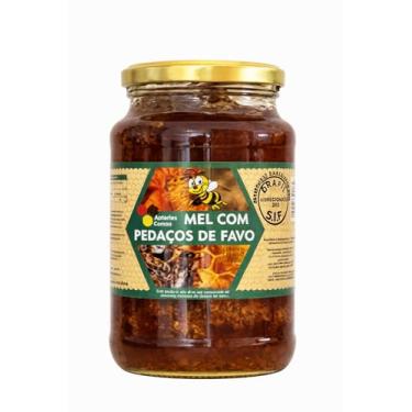 Imagem de Mel com Pedaços de Favo Apiários Canaã