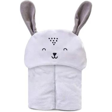 Imagem de Toalha De Banho Bebe Infantil Atoalhada Com Forro de Fralda Mami Bichu