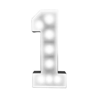 Imagem de Estrutura Digital De Luz Branca Para Letreiro Luminoso 73cm Com Número