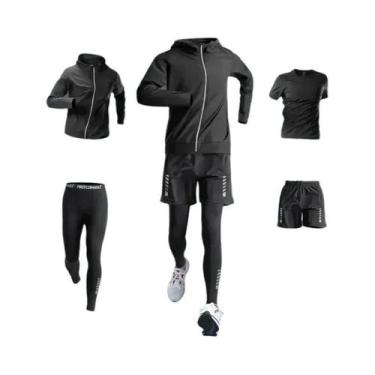 Imagem de Conjunto De Fitness Masculino De Secagem Rápida Para Corrida, Roupa Es