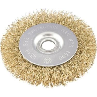 Imagem de Escova Circular Ondulada 4x1/2 Furo 1/2 Aço Carbono Latona - Vonder