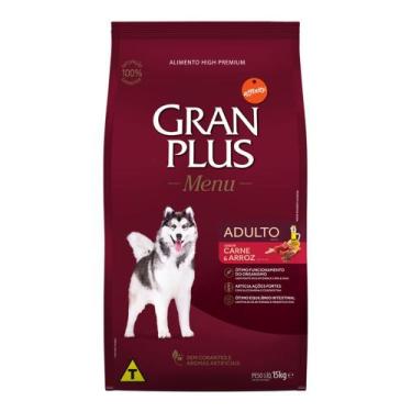 Imagem de Ração Seca GranPlus Menu Carne & Arroz para Cães Adultos Portes Médio 