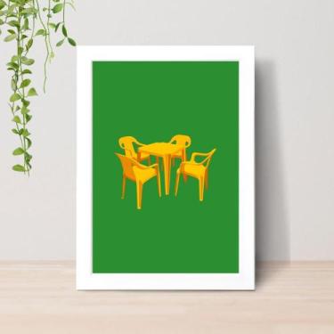 Imagem de Quadro Brasilidades Arte Brasileira A4 C/ Moldura e Vidro 12 Cor: Bran