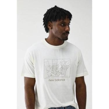 Imagem de Camiseta New Balance Science Off-White Masculino-Masculino