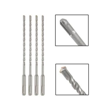 Imagem de Jogo 4 Brocas Sds Plus 5X160 Mm Aço Carbono Tungstênio