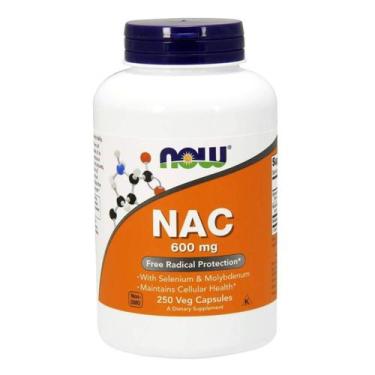 Imagem de Nac 600mg (250 VCaps) Now Foods, Suplemento Alimentar, -