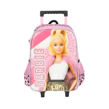 Imagem de Mochila Escolar De Rodas Barbie - Rosa