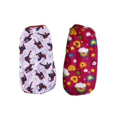 Imagem de Kit 2 Roupas Para Cães - Pijama E Suéter Rosa e Brnco