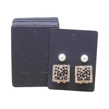 Imagem de Cartões De Embalagem Para Brincos Em Papel Kraft 100PCS 5x6.5cm 5x7cm 
