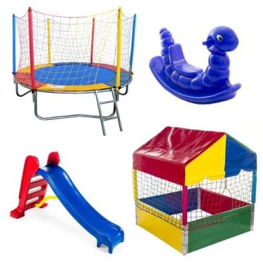 Imagem de Cama Elástica Pula Pula 2,30m Nacional + Piscina de Bolinhas 1,00m + E