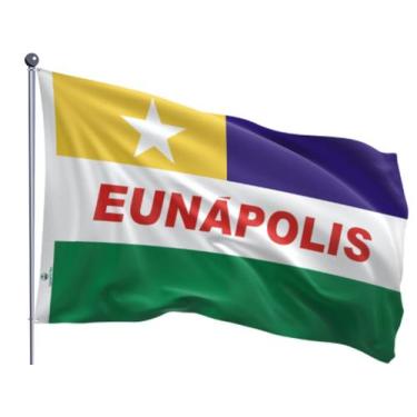 Imagem de Bandeira do Município de Eunápolis Uma Face Estampada Tamanho 70x100cm