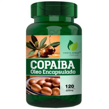 Imagem de Óleo de Copaíba Encápsulado 500mg 120 Cápsulas Fonte Verde