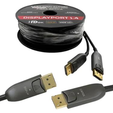 Imagem de Cabo Displayport Win Cabos 1.4 Fibra Óptica De 20 Metros, Alta Velocidade 32.4gbps