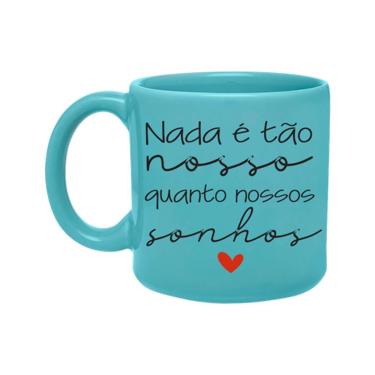 Imagem de Caneca De Porcelana Turquesa - Sonhos