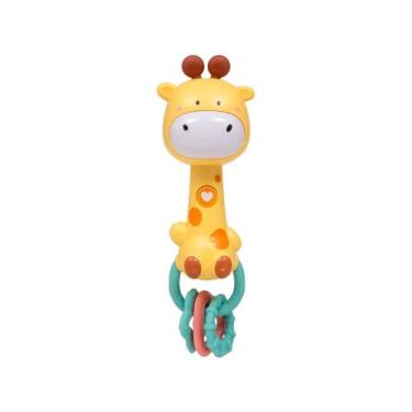 Imagem de Girafa Musical Com Luz Som E Mordedor Macio 16994 Buba, Amarelo, Giraf