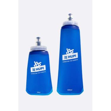 Imagem de Kit Garrafas Dobráveis Soft Flash HUPI 250ml + 500ml, AZUL