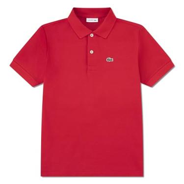 Imagem de Lacoste Camisa polo clássica piqué de manga curta para meninos, Vermelho, 3 Anos
