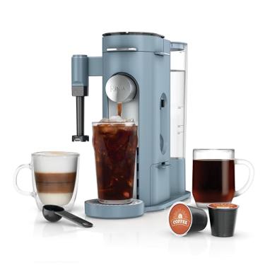 Imagem de Ninja Pod & Grounds Specialty XL Cafeteira de Dose Única Compatível com Cápsulas K-Cup Prepara Café com Grãos Design Compacto Espumador de Leite Integrado Reservatório de 68 oz. Tamanhos de Xícara 6