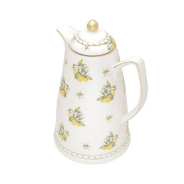 Imagem de Garrafa Térmica Wolff de Porcelana Lemon Branco 900ml