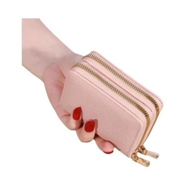 Imagem de Carteira Feminina De Grande Capacidade Com Zíper, Estilo Curto, Padrão