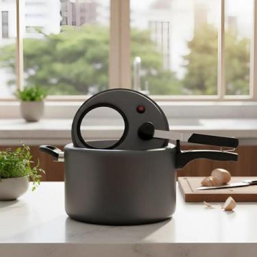 Imagem de Panela de Pressão Antiaderente MTA 4,5L com Visor de Vidro Temperado e