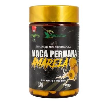 Imagem de Ma ca Perua na amarela Premium 500 mg 120 cápsulas Natuvitae
