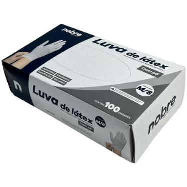 Imagem de Luva Latex Procedimento Com Pó Média 100un Nobre Branco