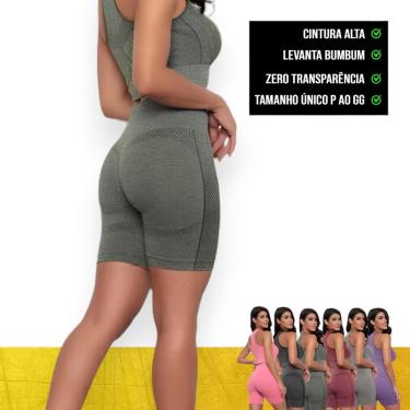 Imagem de SHORT Leg Legging LEVANTA BUMBUM Cintura Alta Fitness Treino Corrida Academia 960-Feminino