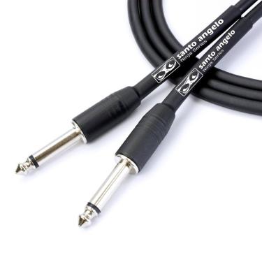 Imagem de Cabo de Guitarra Ninja Cable P10-P10 10FT para Instrumentos Musicais com 3,05M em Cobre OFHC Preto Santo Angelo