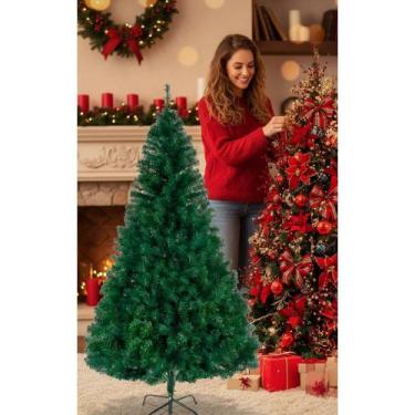 Imagem de Árvore Natal Grande 1.50m 300 Galhos Cheia Luxo Verde - Congratulation