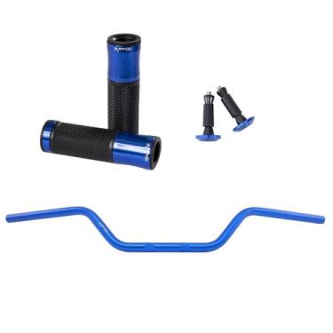 Imagem de Kit Esportivo Manopla Guidão Factor Fazer Cb300 Cbx 250 - NoBrand, Azu