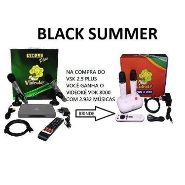Imagem de Videokê vsk 2.5 plus com 12.999 músicas mais 2 microfones sem fio mais