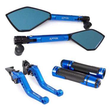 Imagem de Kit Retrovisor Manopla Manete Nxr Bros 125 150 160 A Lona - Stark Race