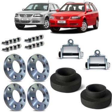 Imagem de Kit Completo Elevar Gol Parati Espaçador 15mm até G4 Todos - Borfix