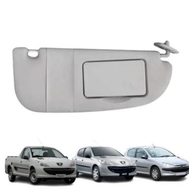 Imagem de Quebra Sol C/ Espelho Peugeot 206 207 Hoggar Ld Esquerdo - NEWTEC