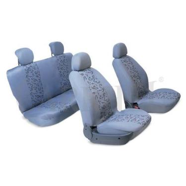 Imagem de Capa De Banco De Malha Cinza 4 Encostos De Cabeça - Carrhel