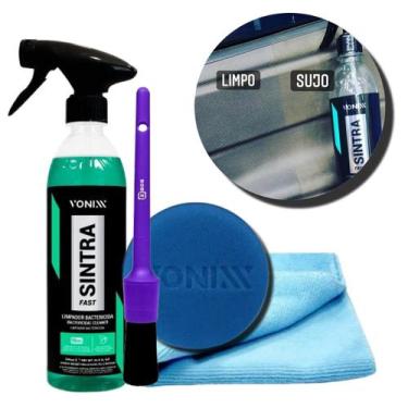 Imagem de Kit Sintra Fast Vonixx 500ml + Pano Microfibra + Aplicador Vonixx + Pi