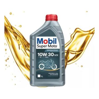 Imagem de Kit Óleo 10W30 Mobil Semi Sintético Motor 4 Tempos, 1