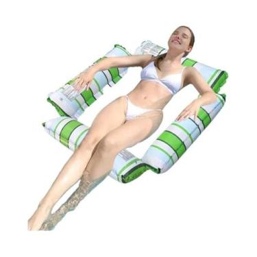 Imagem de Colchão Inflável Flutuante Para Água, Espreguiçadeira, Boia De Natação
