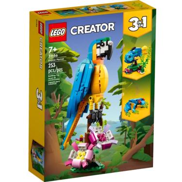 Imagem de Blocos De Montar Lego Creator Papagaio Exótico 3 Em 1 31136