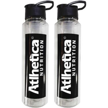 Imagem de Kit 2X Garrafa Twist - 500ml Transparente e Preta - Atlhetica Nutritio