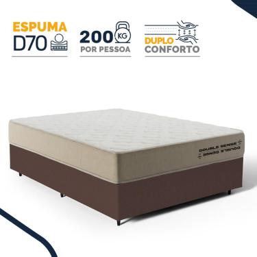 Imagem de Cama Box com Colchão de Espuma D70 Double Face Ortopédico Double Sense Topazio Casal 138cm