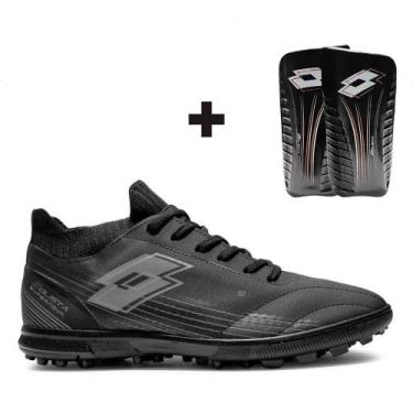 Imagem de Chuteira Society Lotto Solista Supernova Masculina + Caneleira, 44., P